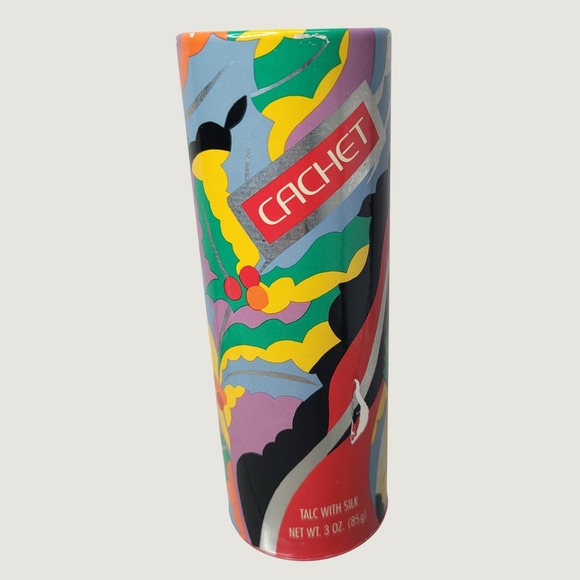 Prince Matchabelli Other - RARE Vintage Prince Matchabelli Cachet Talc with Silk 3 oz 90's Pop Art Design